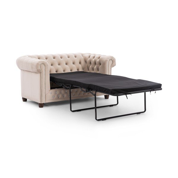 Béžová zamatová rozkladacia pohovka 148 cm York Blik – Ropez-image-2