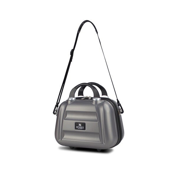 Sivý dámsky príručný cestovný kufrík My Valice SMART BAG LASSO Make Up & Hand Suitcase-image-1
