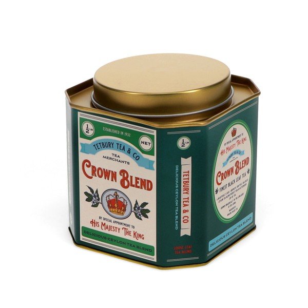 Kovová dóza na sypaný čaj Crown Blend – Rex London