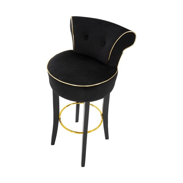 Modrá zamatová barová stolička 96 cm Luxy – Mauro Ferretti-image-3