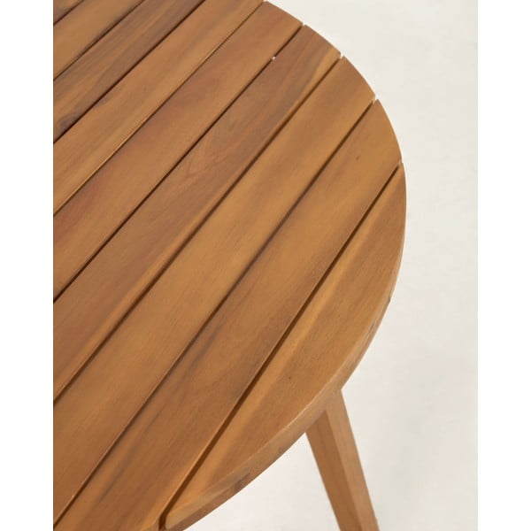 Záhradný jedálenský stôl z akáciového dreva Kave Home Vilma, ø 90 cm-image-3