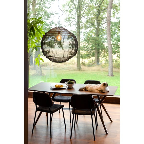 Čierne závesné svietidlo ø 70 cm Meezan – Dutchbone-image-2