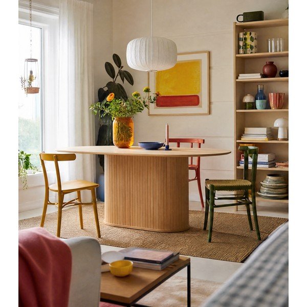 Jedálenský stôl s doskou v dubovom dekore 95x180 cm Nola – Unique Furniture-image-1