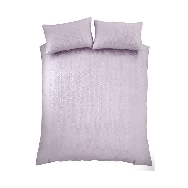 Obliečky na jednolôžko v levanduľovej farbe 135x200 cm Heatset Wave – Catherine Lansfield