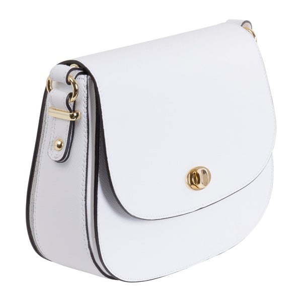 Biela kabelka z pravej kože Andrea Cardone Elno
