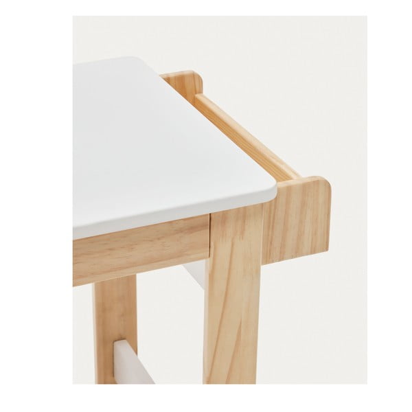 Detský písací stôl s bielou doskou 40x77 cm Serwa – Kave Home-image-4