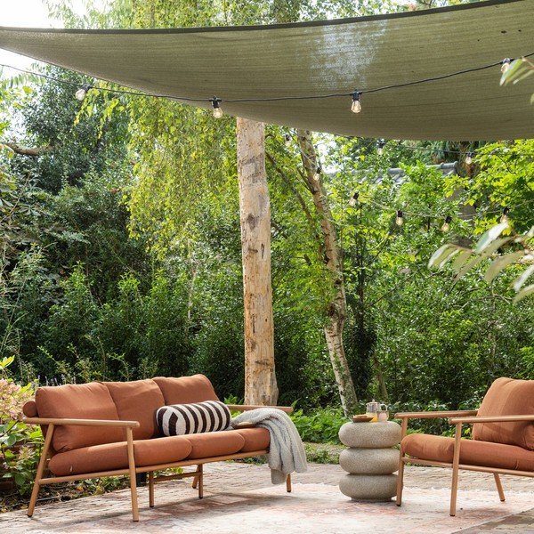 Okrúhly záhradný stolík v dekore kameňa ø 40 cm Laurel – WOOOD-image-1