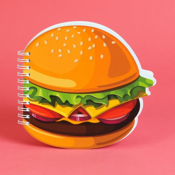 Zápisník v tvare cheeseburger Just 4 Kids Cheeseburger, 100 stránok