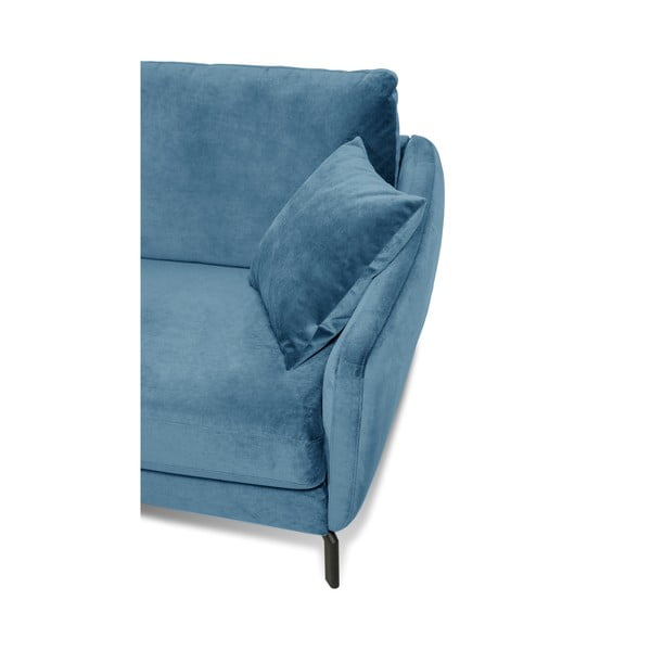 Modrá zamatová rohová pohovka (ľavý roh) Magic - Scandic-image-4