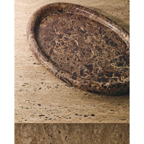 Mramorová dekoratívna tácka 28x43 cm Lenorel – Kave Home-image-1