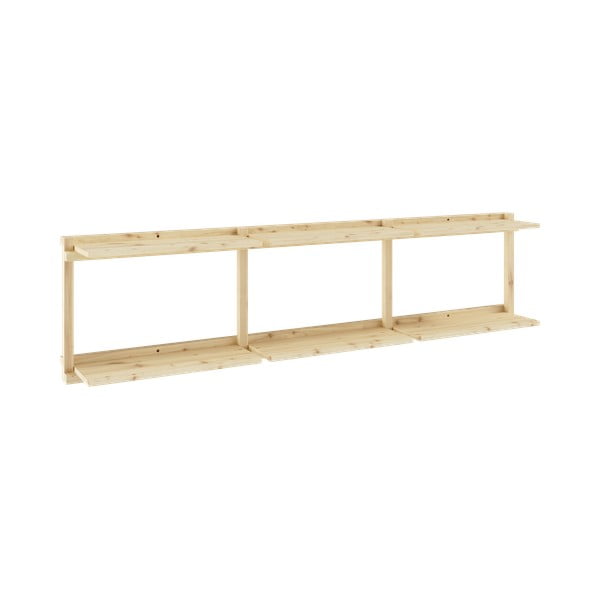 Nástenná knižnica z borovicového dreva v prírodnej farbe 192x47,5 cm Groove – Karup Design-image-3