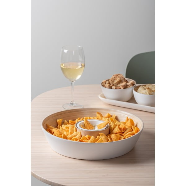 Biela bambusová servírovacia miska ø 30 cm Puro – PT LIVING-image-1