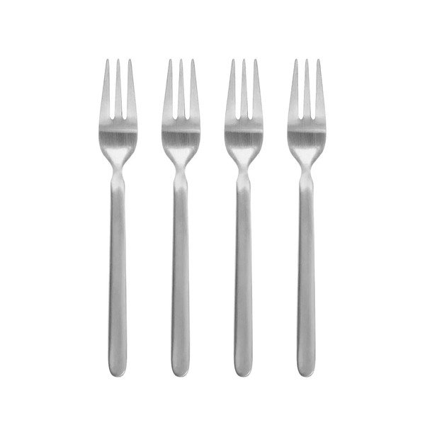 Antikoro dezertné vidličky v súprave 4 ks v matne striebornej farbe pre 4 osoby Stella – Blomus