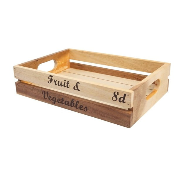 Drevená prepravka z akáciového dreva Baroque Fruit and Vegetables, 30 x 21 cm-image-1