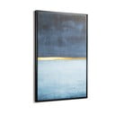 Modrý obraz v ráme Kave Home Abstract, 60 x 90 cm