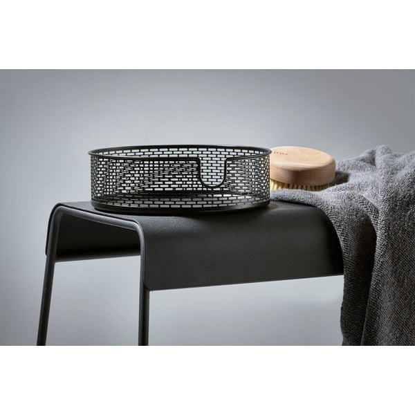 Čierny kovový úložný košík Zone Inu, ø 20 cm-image-2