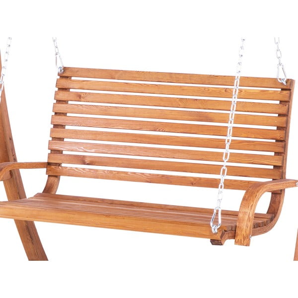 Záhradná drevená hojdačka s prístreškom Monobeli swing-image-4