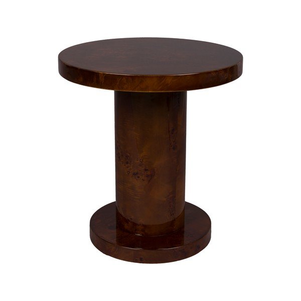 Okrúhly odkladací stolík v dekore orecha ø 46 cm Quinn – Dutchbone