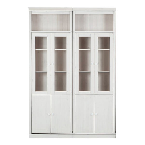 Biela vitrína z borovicového dreva 148x223 cm Anita – Støraa