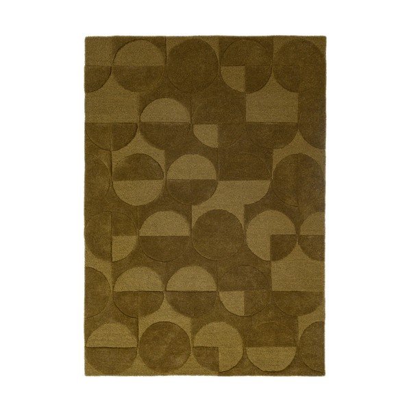 Tmavozelený ručne tkaný vlnený koberec 200x290 cm Gigi – Flair Rugs