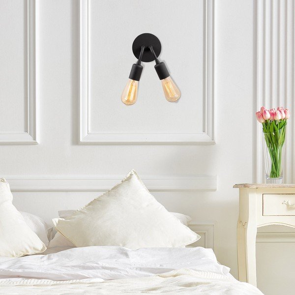 Čierne nástenné svietidlo Harput – Opviq lights-image-1