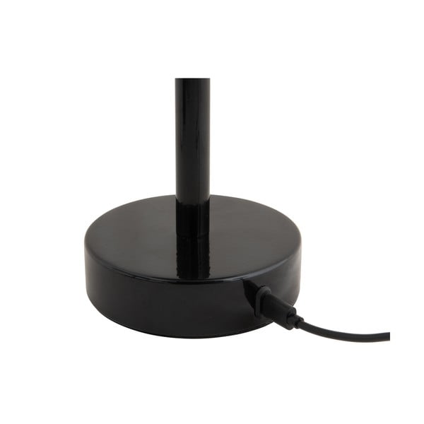 Čierna LED stolová lampa s kovovým tienidlom (výška 24,5 cm) James – Leitmotiv-image-4