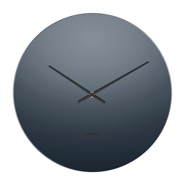 Čierne nástenné hodiny Karlsson Mirage, ⌀ 40 cm