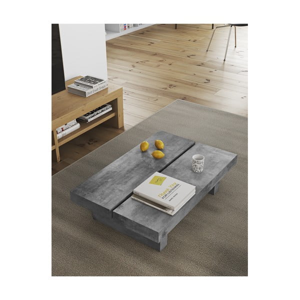Konferenčný stolík v betónovom dekore TemaHome Tokyo, 94 × 25 cm-image-2