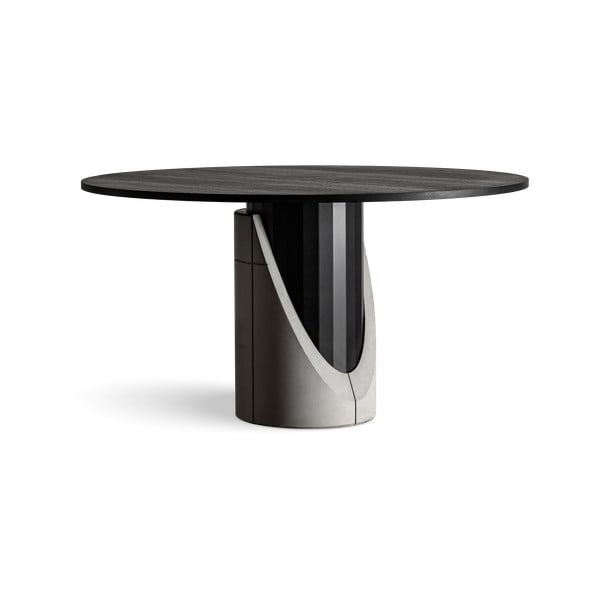 Okrúhly jedálenský stôl s doskou v dubovom dekore 140x140 cm Sharp - Lyon Béton