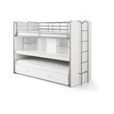 Biela poschodová detská posteľ s výsuvným lôžkom s úložným priestorom s roštom 90x200 cm Bonny – Vipack