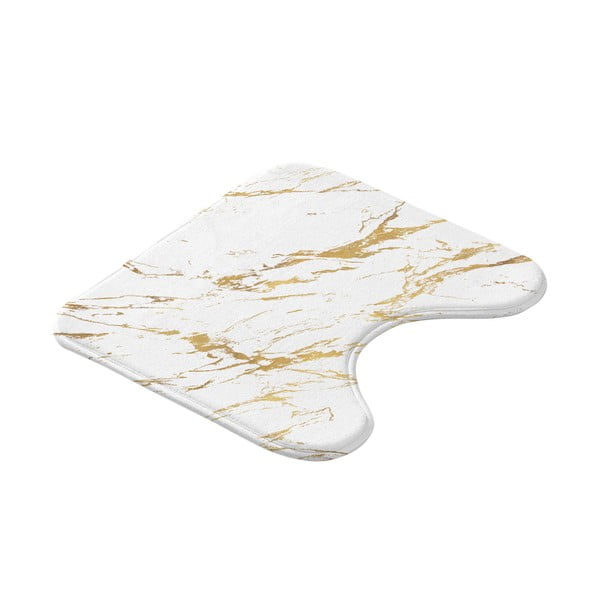 Biela/v zlatej farbe kúpeľňová predložka 45x45 cm Aquamarbre – douceur d'intérieur-image-4