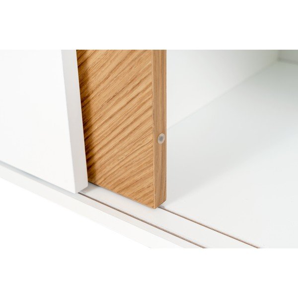 Hnedo-biela komoda z dubového dreva Woodman Cubis-image-4