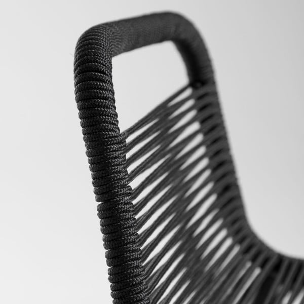 Čierna barová stolička s oceľovou konštrukciou Kave Home Glenville, výška 74 cm-image-4