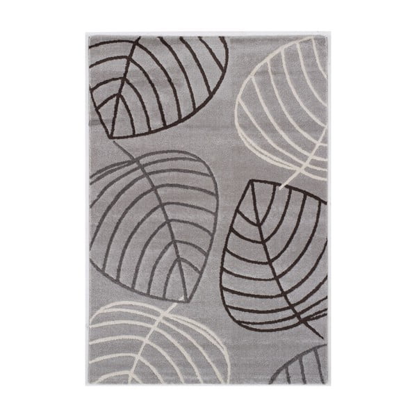 Sivý koberec Calista Rugs Madrid Leaves, 120 x 170 cm