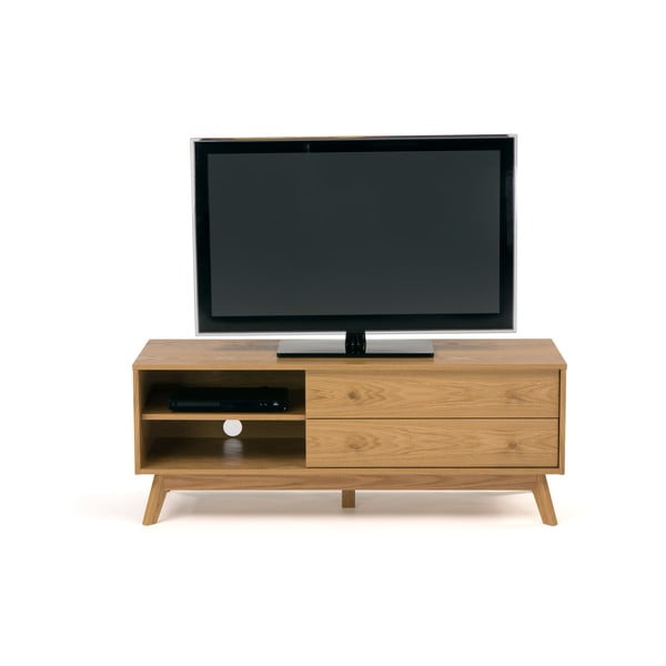 TV stolík v dekore duba v prírodnej farbe 130x50 cm Kensal – Woodman-image-4