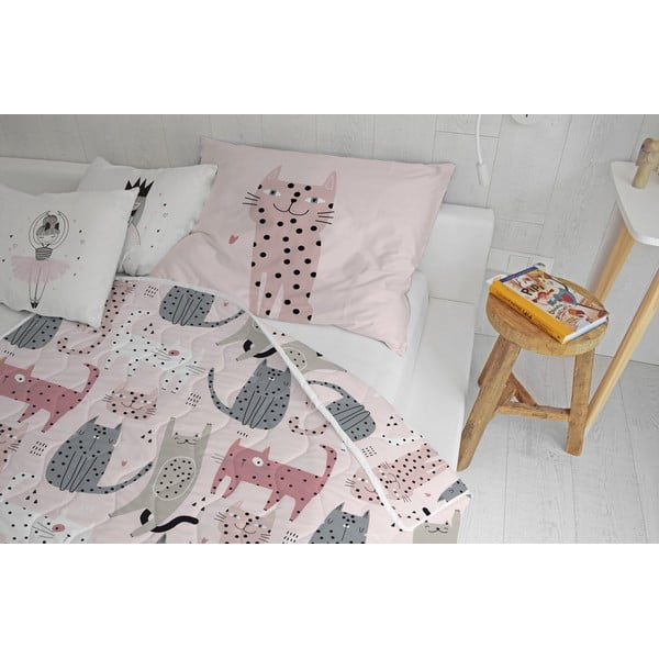 Prešívaná deka a obliečka na vankúš v súprave z bavlneného saténu 140x200 cm – Butter Kings-image-1