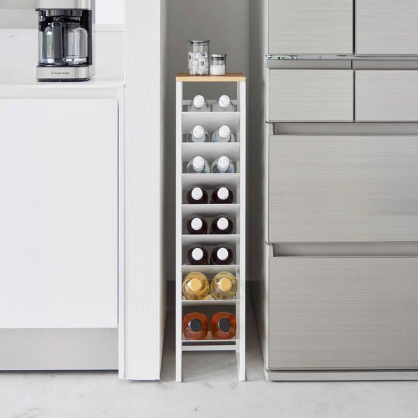 Biely kovový regál na víno počet fliaš 16 20x88,5x19 cm Tower – YAMAZAKI-image-2