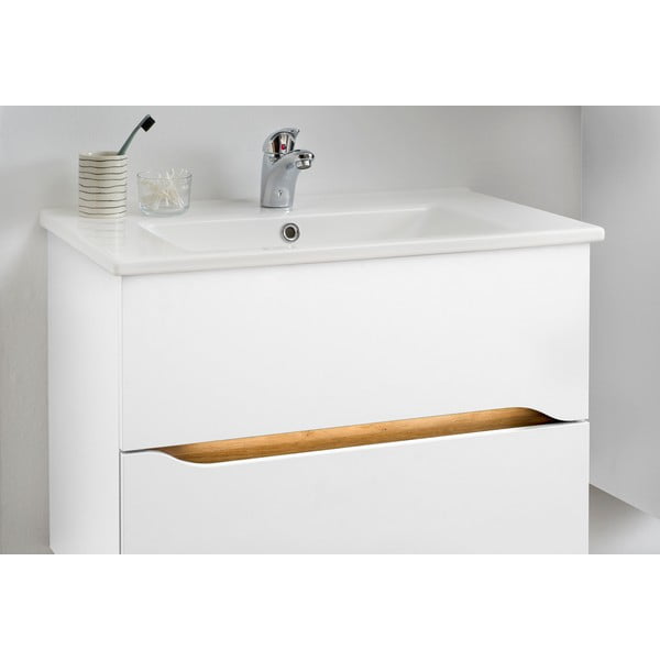 Biela nízka závesná skrinka bez umývadla 72x51 cm Set 857 – Pelipal-image-4