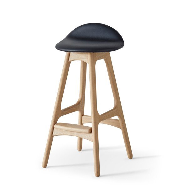 Kožená otočná barová stolička 79 cm Buck – Hammel Furniture-image-3
