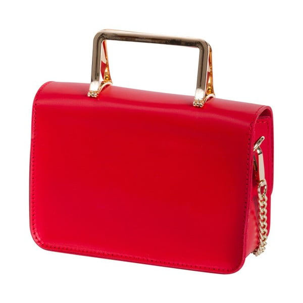 Červená kabelka z pravej kože Andrea Cardone Emma