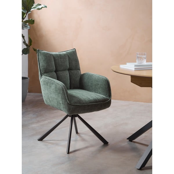 Zelené čalúnené jedálenské kreslá v súprave 2 ks Marilla – Unique Furniture-image-1