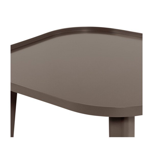 Hnedý okrúhly konferenčný stolík z MDF ø 80 cm Mosa – WOOOD-image-4