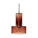 Hnedé stmievateľné závesné svietidlo so skleneným tienidlom ø 20 cm Ripple – Hübsch