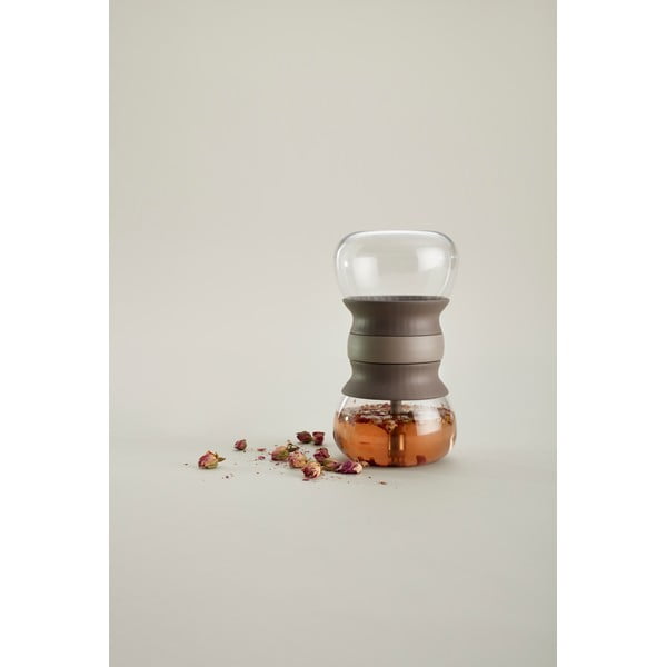 Svetlohnedá sklenená kanvica na čaj so sitkom 500 ml – Lékué-image-3