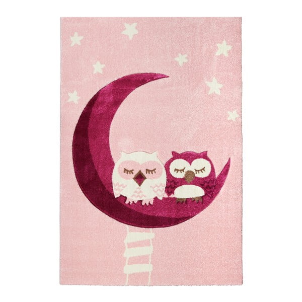 Detský koberec Happy Rugs Pink Owls, 120 × 180 cm