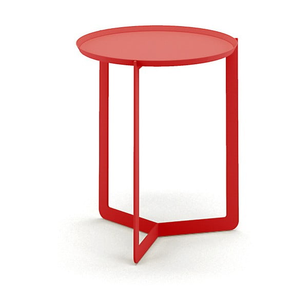 Červený príručný stolík MEME Design Round, Ø 40 cm