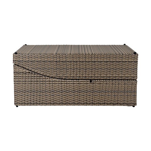 Sivé skladacie záhradné ležadlo z umelého ratanu Split – House Nordic-image-4