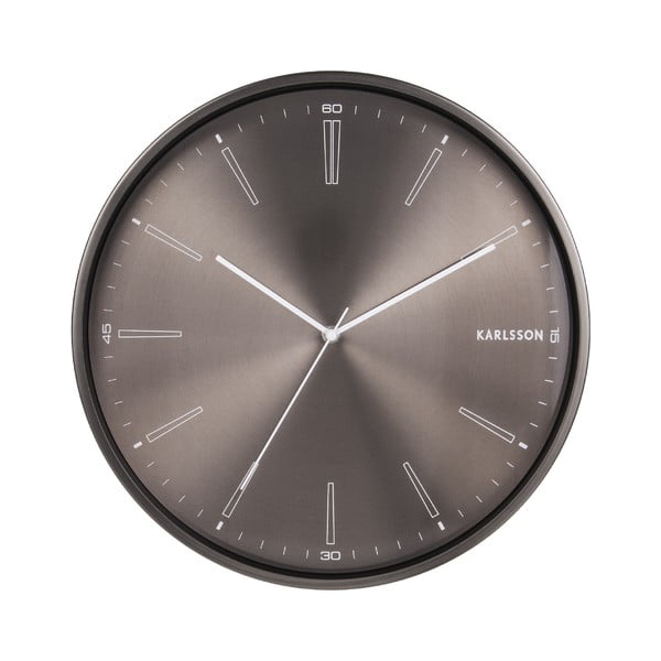Tmavosivé kovové hodiny Karlsson Distinct, ø 40 cm