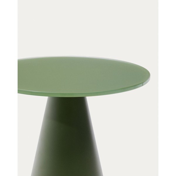Okrúhly odkladací stolík so sklenenou doskou ø 30 cm Wilshire – Kave Home-image-3