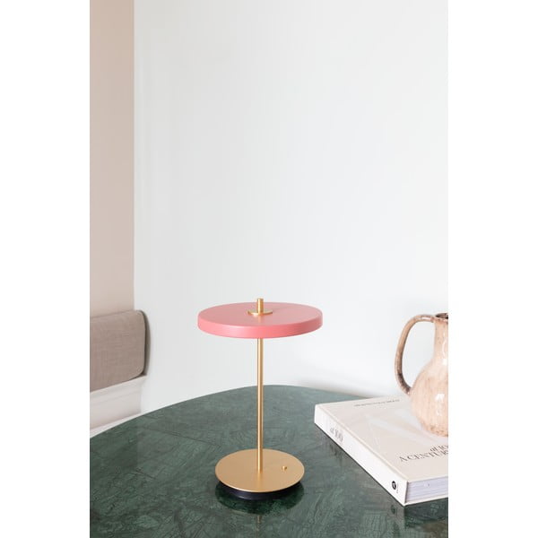 Ružová LED stolová lampa so stmievačom s kovovým tienidlom (výška  31 cm) Asteria Move – UMAGE-image-4